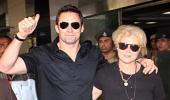 Hugh Jackman arrives in Mumbai