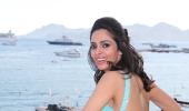 PIX: Mallika sizzles in blue in Cannes