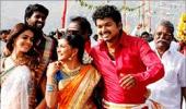 Tamil star Vijay launches Velayudham music