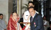 PIX: Dharmendra, Shabana Azmi receive Padma Bhushan