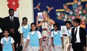 PIX:Paris Hilton visits orphanage, Siddhivinayak in Mumbai