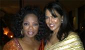 Sameera Reddy gifts a sari to Oprah