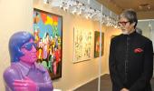 PIX: Ash, Ambanis at the Big B art show