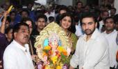 PIX: Shilpa Shetty, Raj Kundra at Ganpati visarjan