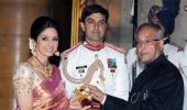 PIX: Sridevi, Sharmila Tagore receive Padma awards