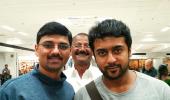 Spotted: Suriya at Chennai airport