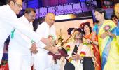 PIX: Amitabh, Nagarjuna receive NTR national awards