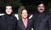 PIX: Jeetendra, Rahul Gandhi, L K Advani at a wedding