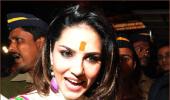 PIX: Sunny Leone visits Siddhivinayak temple