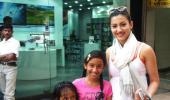 Spotted: Gauhar Khan in Gurgaon