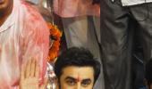 PIX: Ranbir Kapoor greets fans at Lalbaugcha Raja