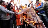 PIX: Bajrang Dal protests against PK in Jammu