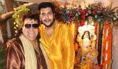 PIX: Bappi Lahiri, Asha Bhosle celebrate Saraswati Puja