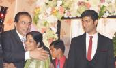 PIX: Sushma Swaraj, Advani attend Ahana Deol's wedding reception