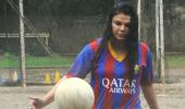 PIX: Rakhi Sawant's football match in the rain