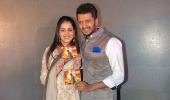 PIX: Genelia shows off baby bump