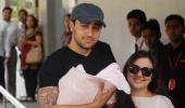 PIX: Imran, Avantika take their baby home