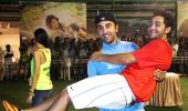 PIX: Ranbir plays football with cousin Armaan Jain