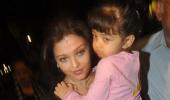 Pix: Aishwarya leaves for Cannes with Aaradhya