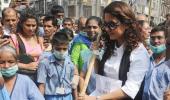 PIX: Juhi Chawla joins Narendra Modi's Swachh Bharat campaign