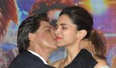 PIX: Shah Rukh, Deepika go on a KISSING SPREE