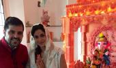 PIX: Bakhtiyar and Tanaaz Irani, Anindita Nayar celebrate Ganpati