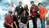 PIX: Shah Rukh, Deepika land in Houston