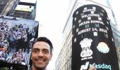 PIX: Arjun Rampal rings closing bell at NASDAQ