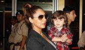 PIX: Shah Rukh and family, Shabana Azmi at the airport