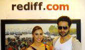 PIX: Jackky Bhagnani, Lauren Gottlieb visit Rediff