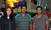 Spotted: Kajal Agarwal, Allu Arjun at Hyderabad airport