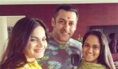 PIX: Salman celebrates Raksha Bandhan with sisters