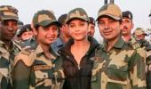 PIX: Aishwarya meets BSF soldiers