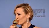 Golden Globes 2016: Kate Winslet, Matt Damon show off their awards