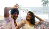 PIX: Sushant, Jacqueline have fun at the Holi party