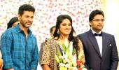 PIX: Prabhudheva, Kamal Haasan attend Ravikumar's daughter's wedding reception