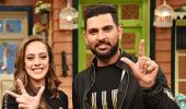 PIX: Yuvraj, Hazel on The Kapil Sharma Show