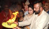 PIX: Sanjay Dutt, Maanayata welcome Lord Ganesha