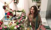 Urvashi Rautela, Madhuri share Ganpati pictures