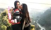 Shweta Tiwari takes her kids to Vaishno Devi