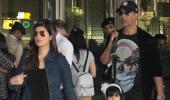 PIX: Akshay, Twinkle, Nitara return after New Year holiday