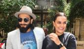 PIX: Neha Dhupia shoots with Ranveer, Varun