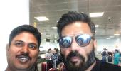 Spotted: Suniel Shetty at Newark