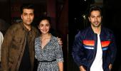 PIX: Varun, Alia, Karan watch Badrinath Ki Dulhania