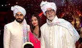 Whose shaadi did Amitabh, Abhishek, Aishwarya attend?