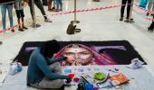 Padmavati controversy: Now, a rangoli is destroyed