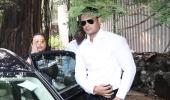 Aamir Khan at Rani Mukerji's father's funeral