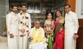 PIX: Vikram's daughter weds M Karunanidhi's great-grandson