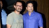 PIX: Aamir's dinner with Sachin