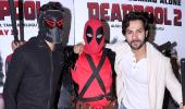 Varun spotted with two superheroes